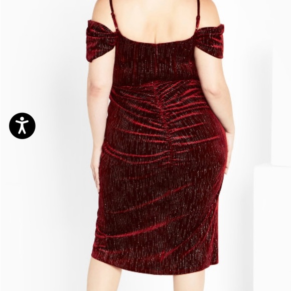 Stunning City Chic Jayla Dress -Berry size 18 NWT - Picture 8 of 10